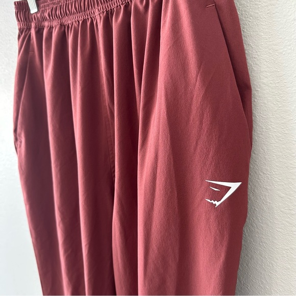 GYMSHARK Women’s Joggers w/Drawstring Burgundy/Clay Color Size Medium EUC - Picture 5 of 13